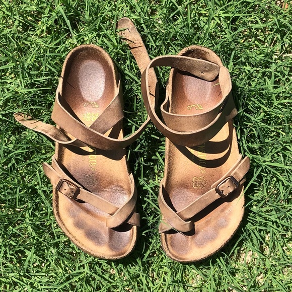 Birkenstock Shoes - Birkenstock Yara Oiled Tobacco Leather Sandal 38 R